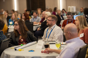 Audience members listen during OHCA's 2023 Excellence Awards