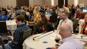 Audience members listen during OHCA's 2023 Excellence Awards