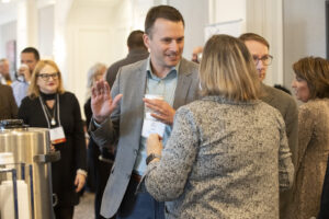 conversations during the Conway Center Expo