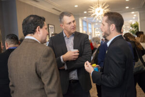 Business people interact during the Conway Center Expo