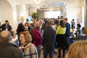 business people interact during the Conway Center Expo
