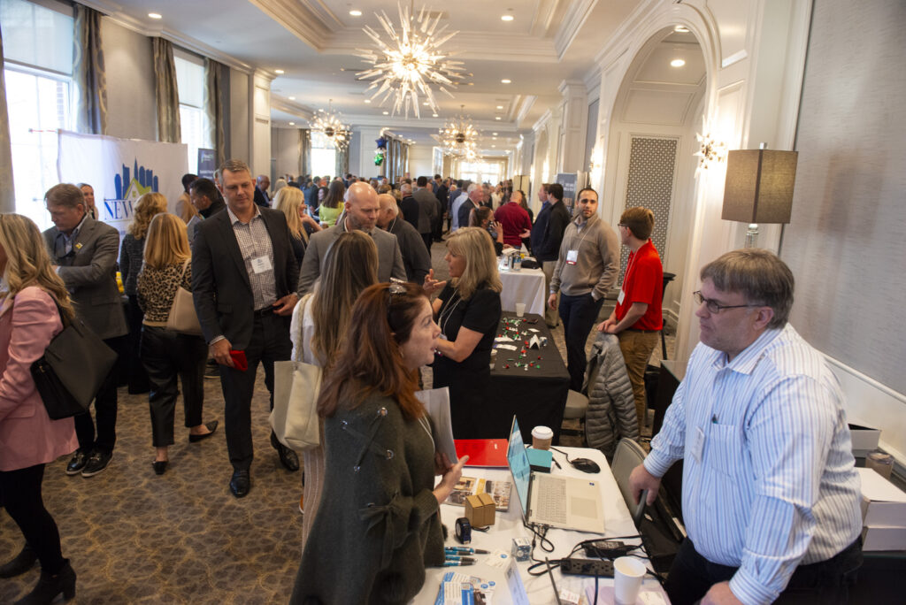 Business people make connections during the Conway Center Expo