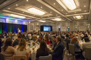 A crowded room during the event photography coverage for the Conway Family Business Awards 2023