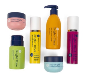 group of Bright Girl beauty products on white background