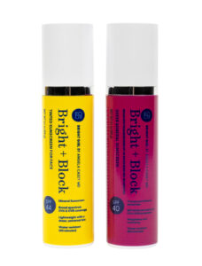 Bright Girl sunscreen products on a white background