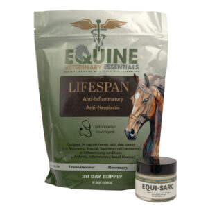 Equine Veterinary Essentials Lifespan and gray-out product group photo on white