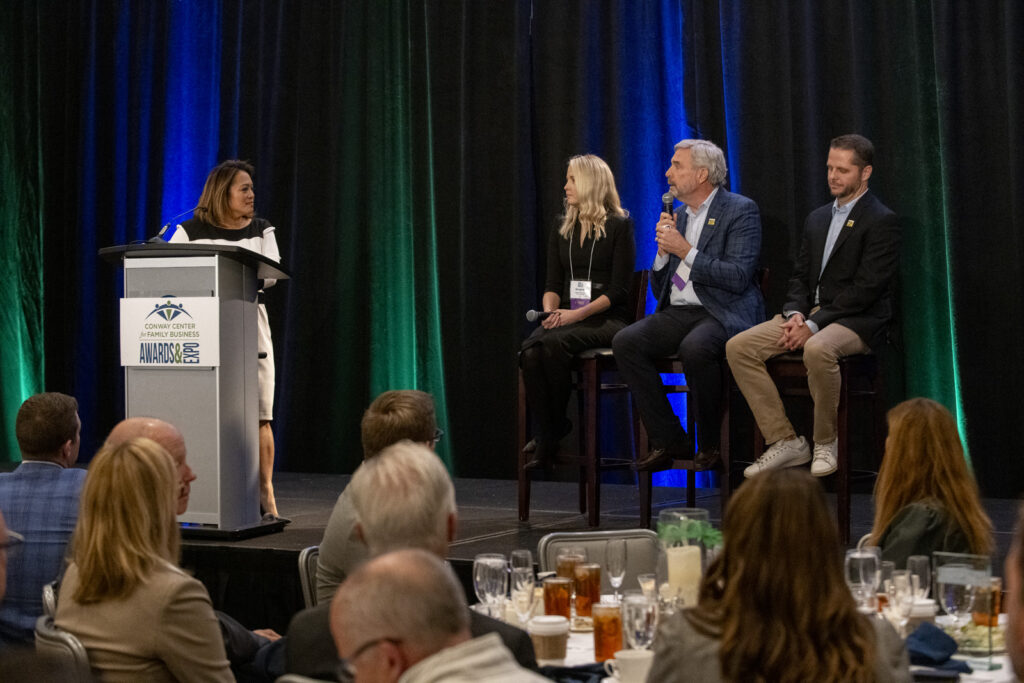 Panel discussion during the event photography coverage for the Conway Family Business Awards 2023